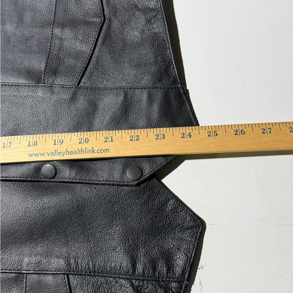 Highway Hawks Black Leather Vest with Eagle patch - Picture 7 of 7